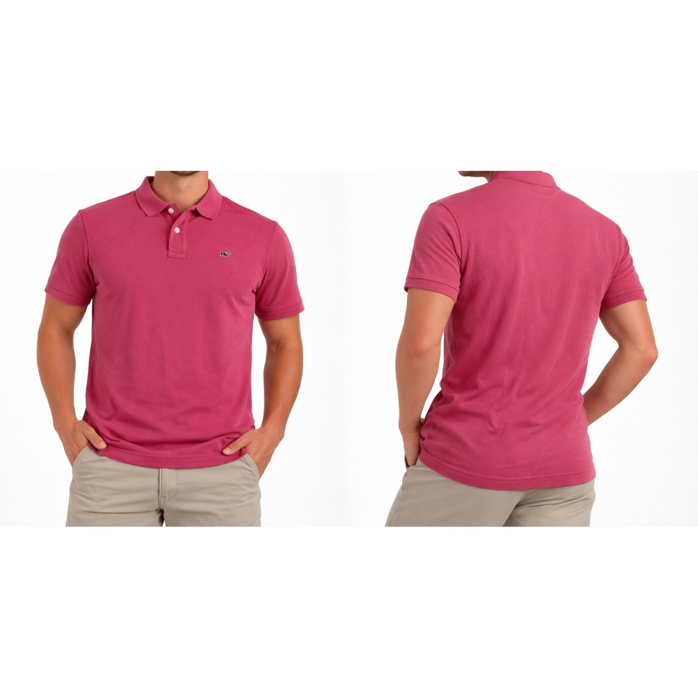 Vineyard Vines Polo Shirt Mens XLarge Pink Golf Short Sleeve